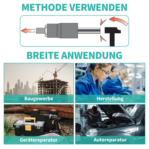 Schraubenausdreher Linksausdreher Schraubenlöser Set Ausbohrer Mutternsprenger - Bild 11 von 12