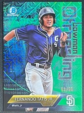2018 BOWMAN CHROME FERNANDO TATIS JR MOJO REFRACTOR GREEN TRENDING #59/99
