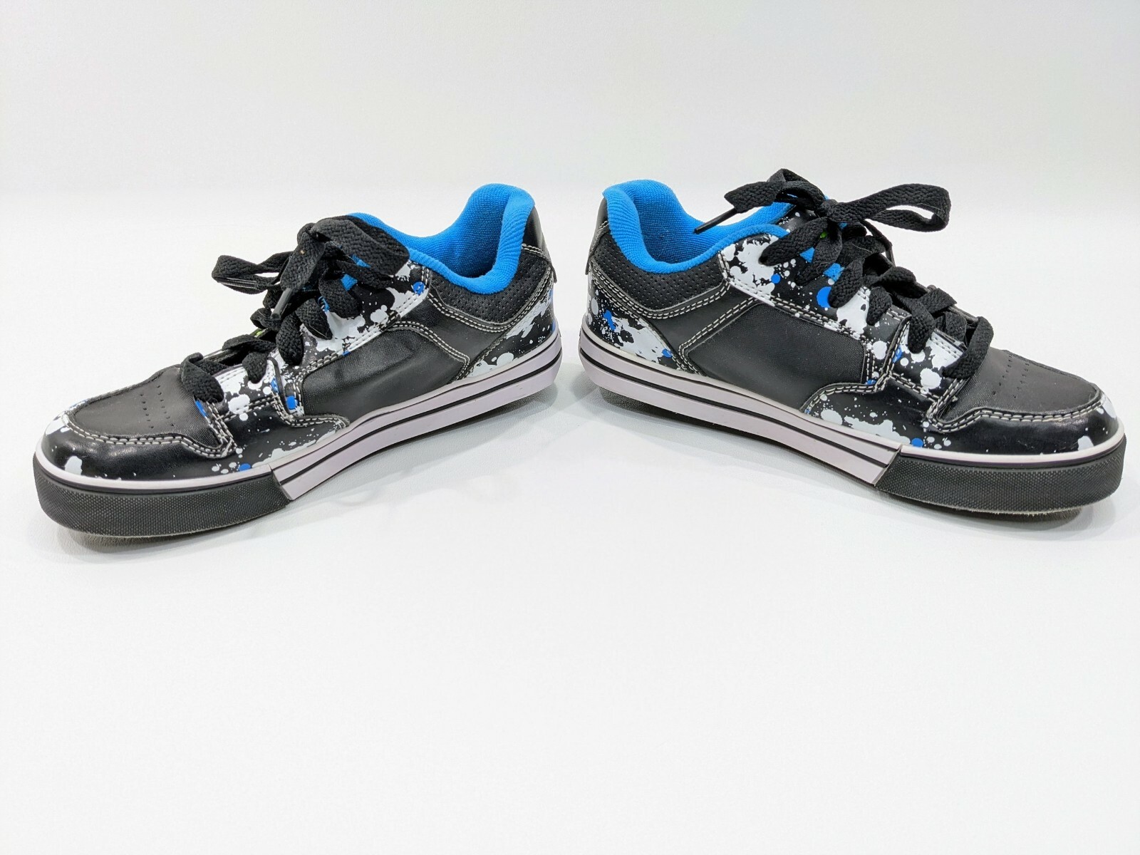 Heelys Ninja Grip Black/blue/white Youth Lace up Size 3 Style 770329