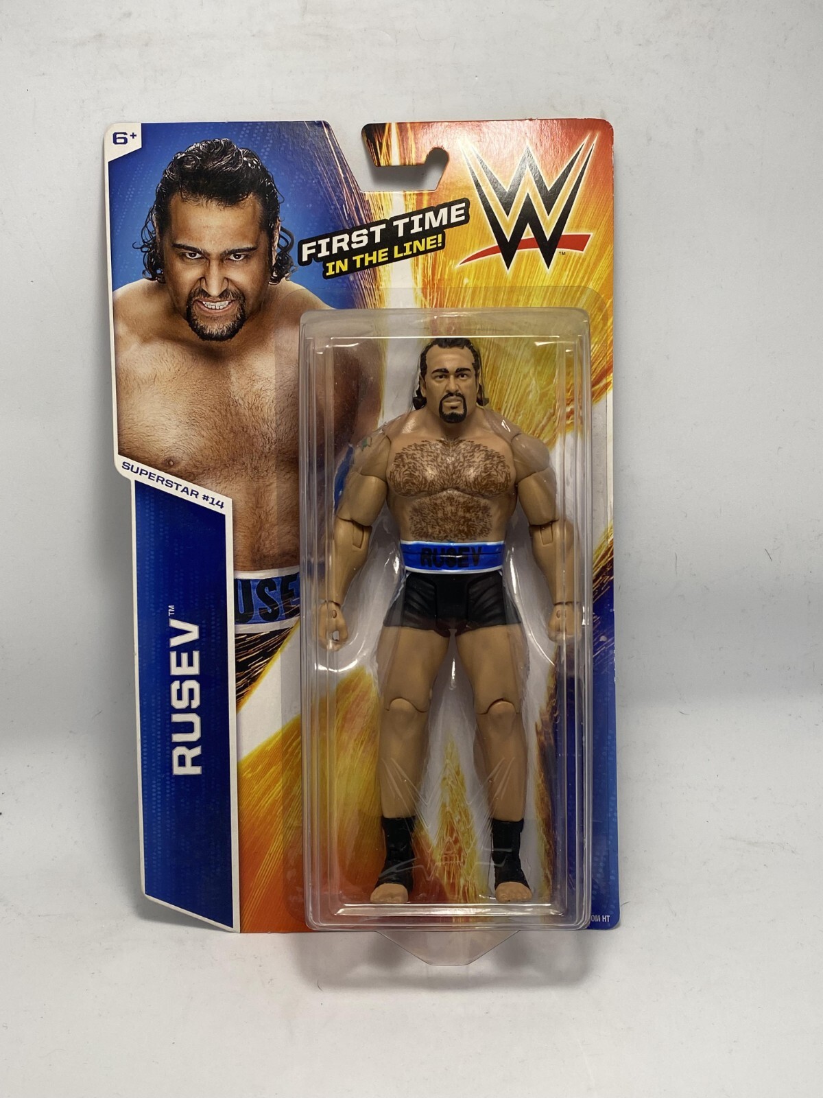 Rusev WWE Mattel Basic Series 47  Superstar #14 MOC First Time In The Line (n)