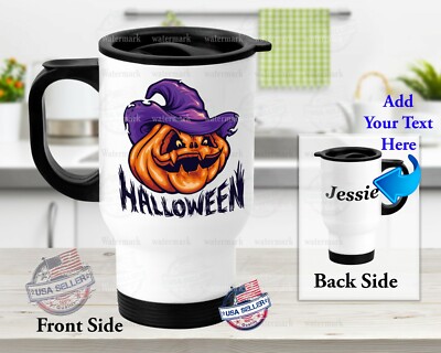 Happy Halloween Wicked Pumpkin Travel Mug Design Stainless