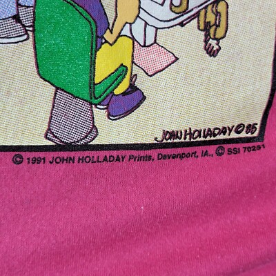 Vtg 1991 Single Stitch SSI John Holladay Bowler T Shirt Short