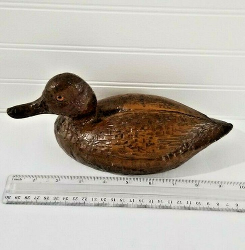 Wood Duck Hand Carved Mallard Duck Figurine 9.5" - Picture 8 of 12