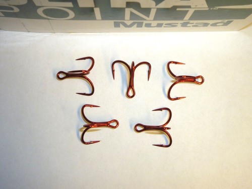 25 Mustad KVD-Elite RED Triple-Grip 1X Treble Hooks Size 6 TG76NP-RB UltraPoint  - Photo 1 sur 7