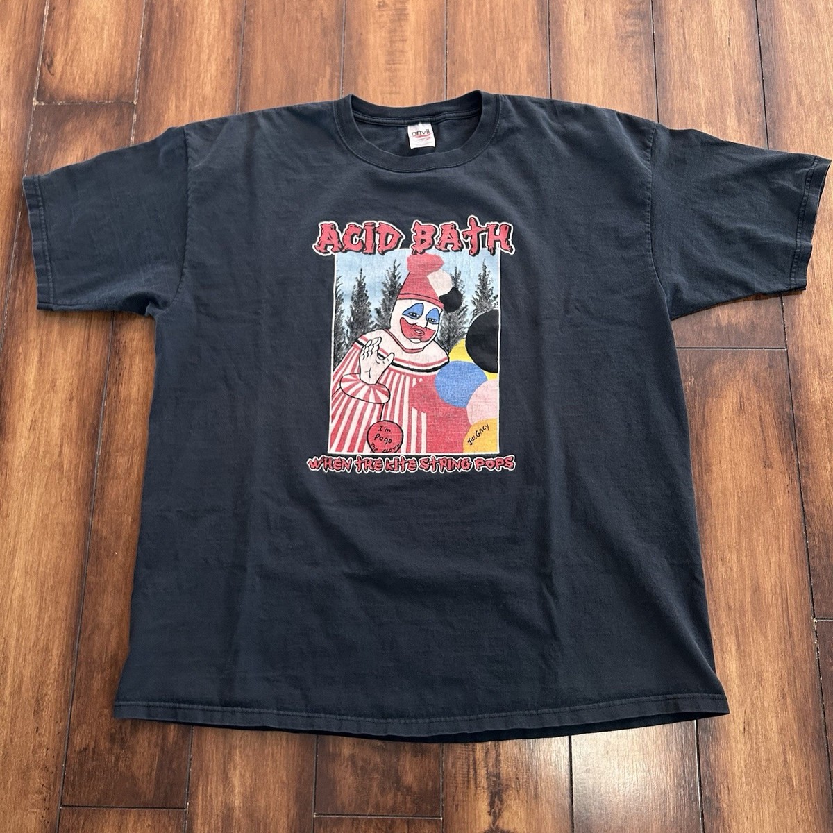 Vintage Acid Bath T-Shirt 2XL When The Kite String Pops Gacy