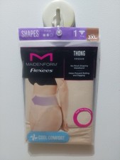 Maidenform Flexees Women's Tame Your Tummy Nude Lace Shaping Thong Sz 3XL New
