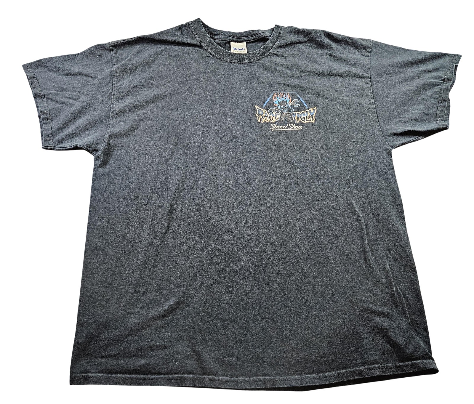 Race Ugly Speed Shop Shirt Mens XL Black Hot Rod Garage Graphic Tee Funny Car