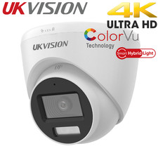 UKVISION CCTV Camera Outdoor 4K Smart ColorVu Fixed Turret 8MP 40 Meter IP67 UK