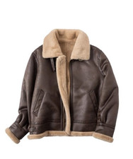 Mens Leon Kennedy Resident Evil Remake 4 Faux Fur Bomber Leather Jackets