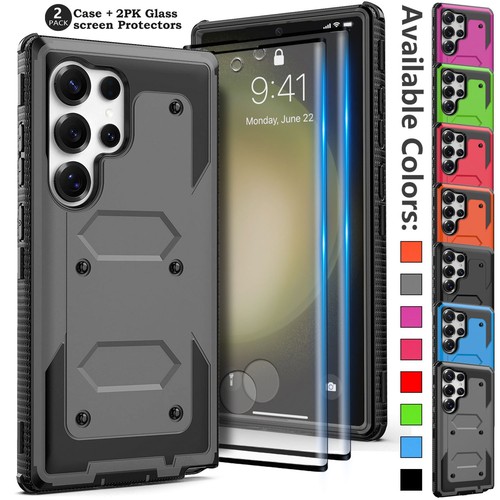 For Samsung Galaxy S23/S23+/Ultra/FE Rugged Phone Case Cover / Screen Protector - $12.99