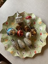 Christbaumschmuck (alt) - 11-teilig - Kapelle - Glocken - Zapfen - Kugeln - Pilz