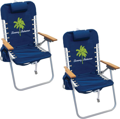 Folding Beach Chairs Portable Lounge Cup Holder Set of 2 Choose Your Color