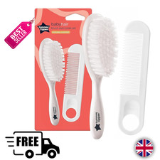 Tommee Tippee Baby Brush & Comb Set | Gentle Hair Care for Newborns | White