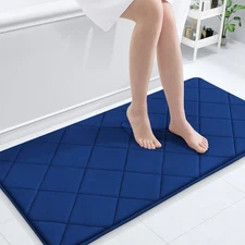 OLANLY Memory Foam Bath Mat 44x24, Ultra Soft and Absorbent Bathroom Rugs, Ma...