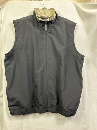 Greg Norman Golf Vest Black Size Medium Windbreaker Fleece Lined Zip sleeveless - Picture 10 of 13