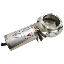 Pneumatic Quick Installation Butterfly Valve 4 " Stainless Sanitary Industrial