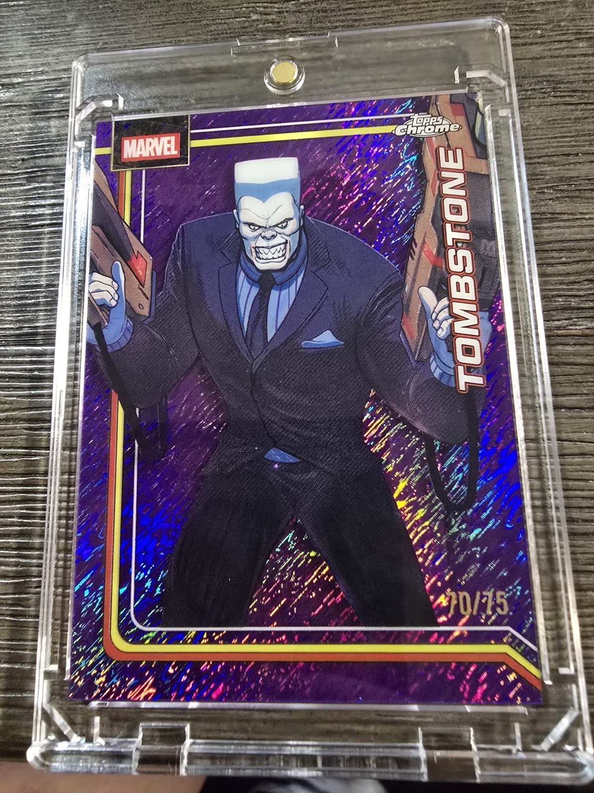 Topps Chrome Marvel 2026 Tombstone #180 purple shimmer 72/75