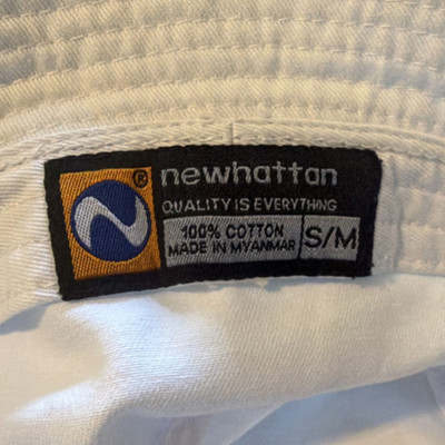Newhattan Bucket Hat S/M White Solid Pattern Unisex Adults Sun Hat Style