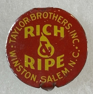 Vintage TOBACCO TAG: 1890-1920 Taylor Brothers - Rich & Ripe - Winston-Salem NC