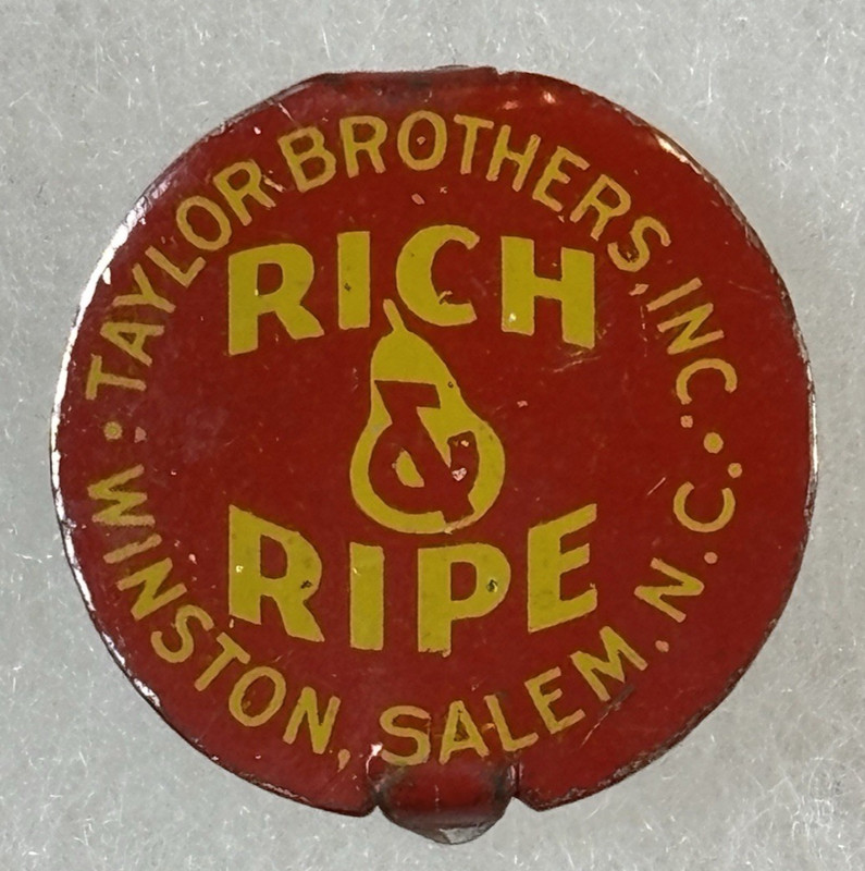 Vintage TOBACCO TAG: 1890-1920 Taylor Brothers - Rich & Ripe - Winston-Salem NC