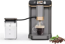 GustoWave Espresso Maker Milk Frother Fully Automatic 4-Beverage Options GOLD