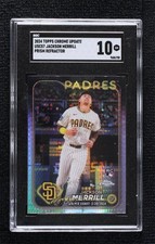 2024 Chrome Update Rookie Debut Prism Refractor Jackson Merrill SGC 10 GEM 1ig9