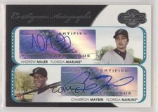 2008 Topps Co-Signers Andrew Miller Cameron Maybin #CS-MM Auto 10pr
