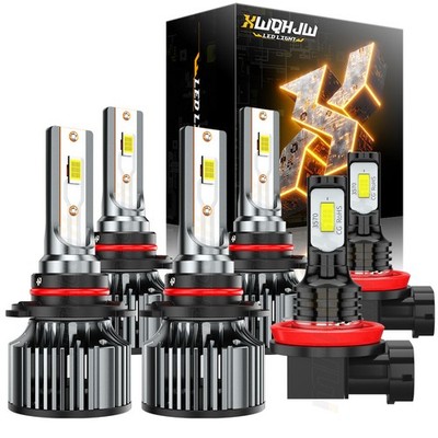 For Dodge Durango 2016-2019 2020  LED Headlight + Foglight Bulbs Combo KIT