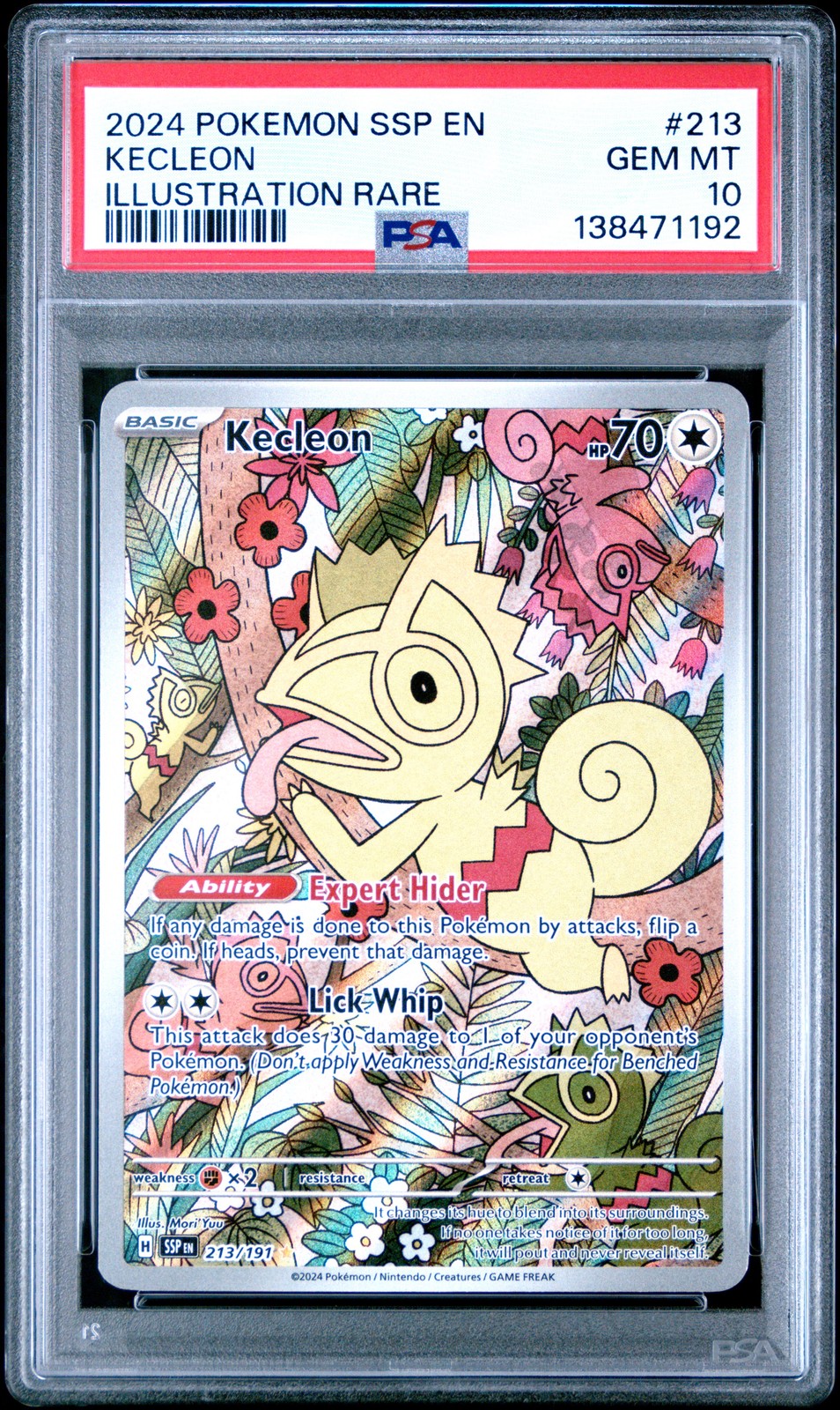 Kecleon 213/191 Illustration Rare Ssp En Surging Sparks Pokemon PSA 10