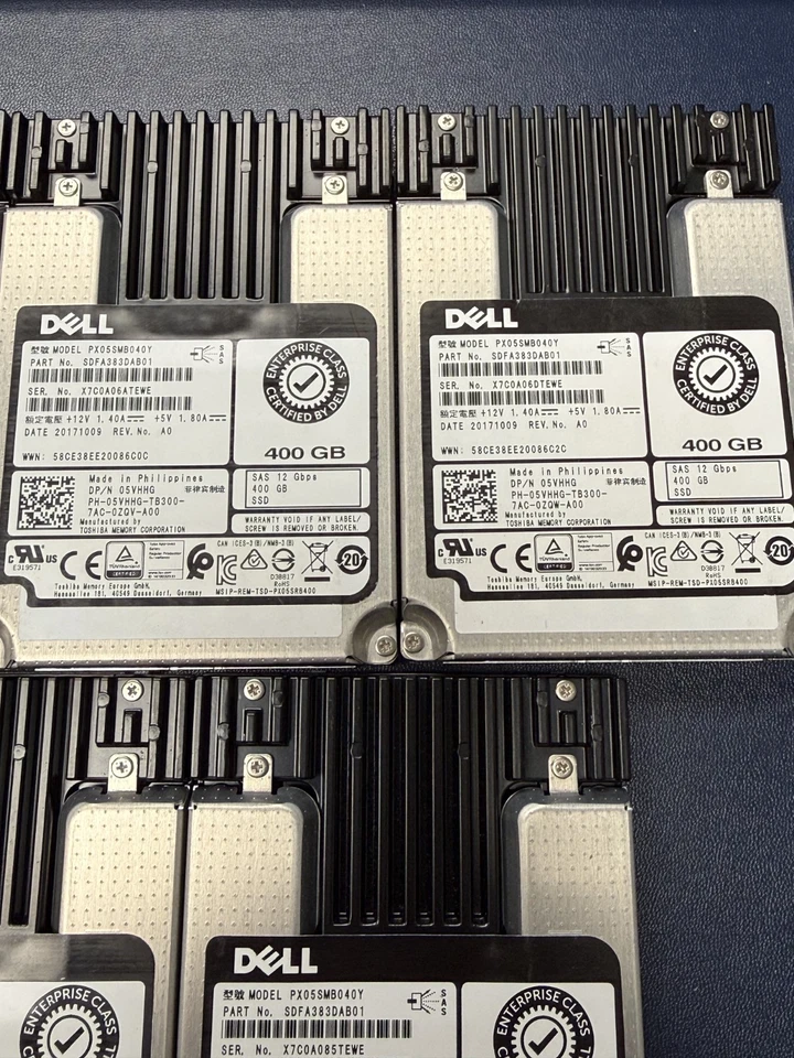 5x Dell PX05SMB040Y 400GB 12Gb/s SAS 2.5" SSD 05VHHG 5VHHG - Image 3 of 4