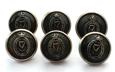 Vintage Obsolete 6 Royal Ulster Constabulary Uniform Buttons 20mm.      A4-9