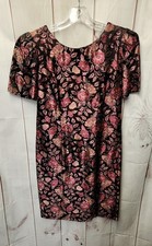 VTG Lamz Women's Size 4 Black & Pink Floral Dress