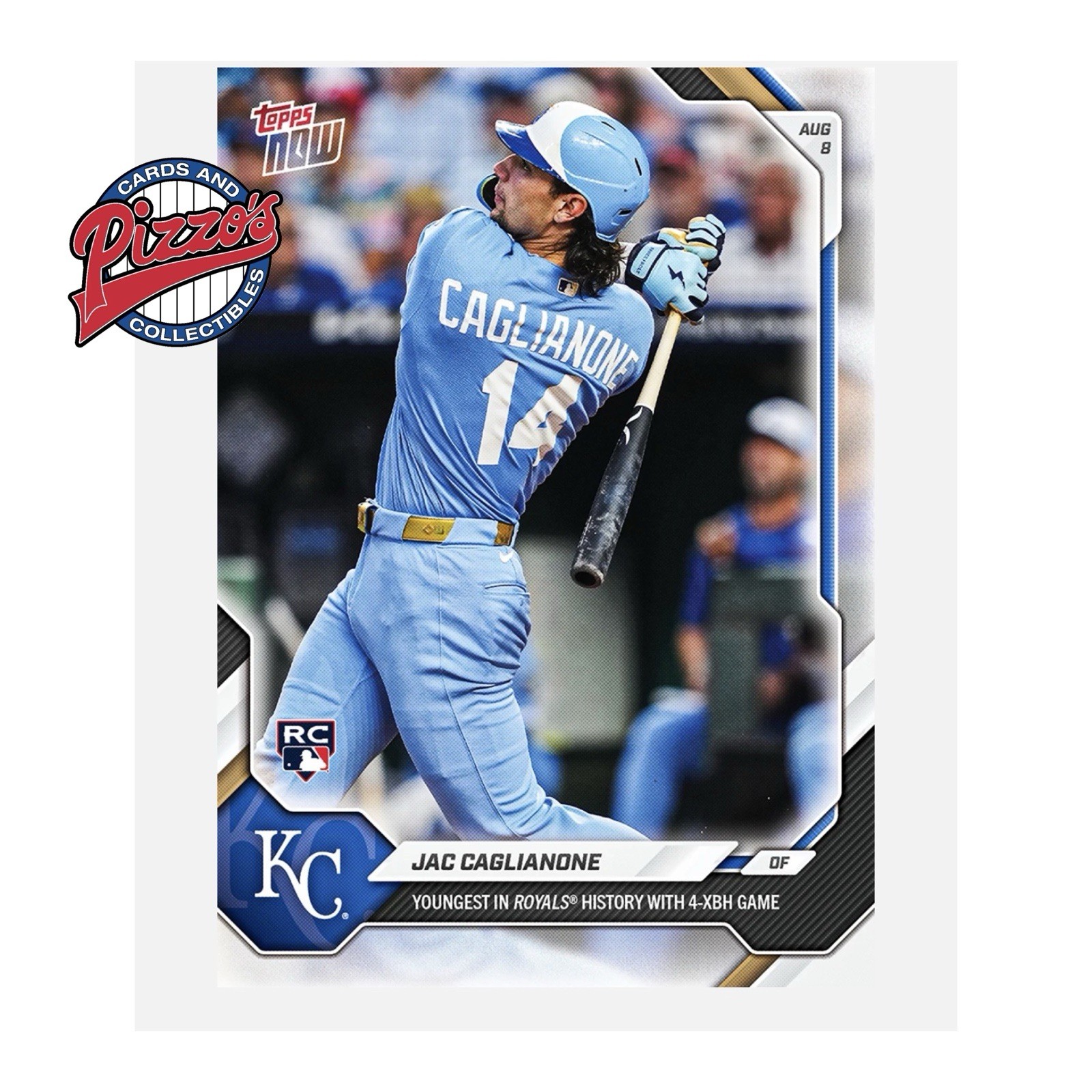 Jac Caglianone RC 4-XBH Game 2026 MLB Topps NOW Card 538 Presale