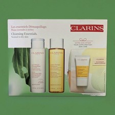 Clarins My Cleansing Essentials 3pc Set  Bag Normal To Dry Skin NEW