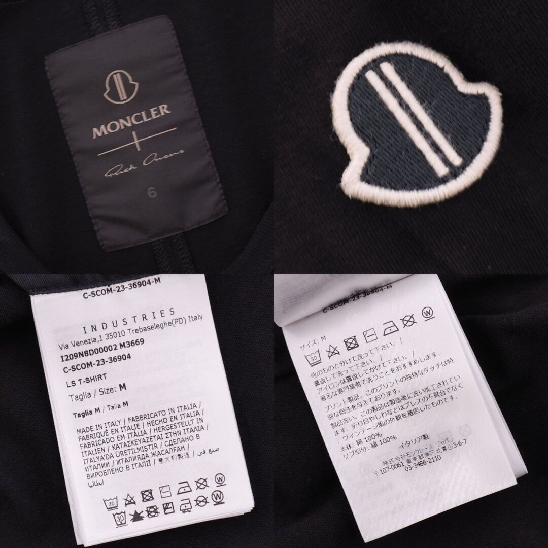 Moncler Rick Owens 23' LEVEL LS T-SHIRT Top Long Sleeve M Used MOLO-0 thumbnail 5