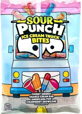 Sour Punch Ice Cream Trucks Bites 105 g   Saures Fruchtgummi mit intensivem Fruc