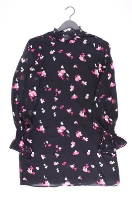 ✅ H&M Chiffonkleid Kleid für Damen Gr. 36, S mit Blumenmuster Langarm schwarz ✅ - Bild 1 von 4