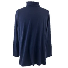 Denim & Co Essentials Perfect Jersey Cotton Blend Turtleneck Top Size 1X 9694-95