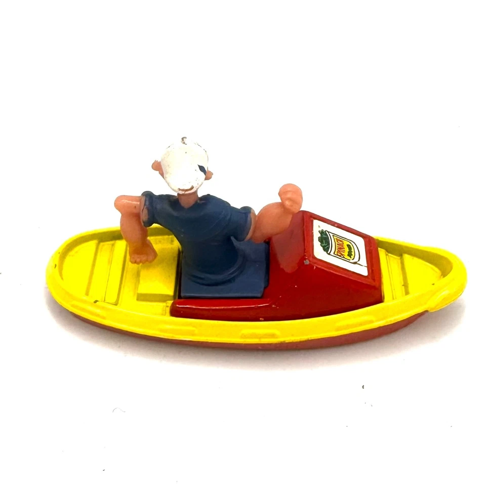 BOTE FUNDIDO A PRESIÓN CORGI POPEYE THE SAILOR MAN DE COLECCIÓN CON MÁRMOL PELTIER RARO Foto 3 de 4