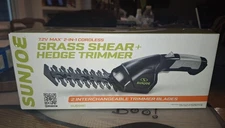 Sun Joe HJ604C 2 In 1 Cordless 7.2 Volt Grass Shear Plus Hedger