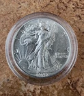 1947 p high grade (AU/BU) silver Walking liberty half dollar in acrylic capsule