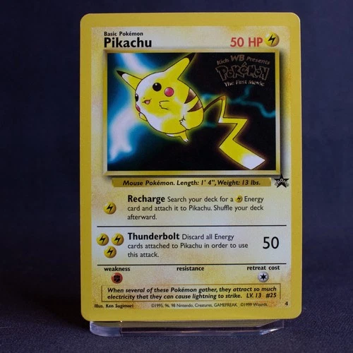 Pikachu #4 Movie Promo Vintage Gold stamp, LP/NM (B)