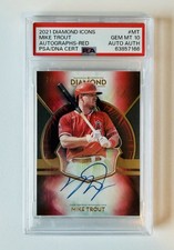 2021 Topps Diamond Icons - Autographs Mike Trout #AC-MT Red /5 (AU)