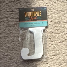 Woodpile Fun Stand Up Wooden Letter J Unfinished 5 in. Craft Decoration