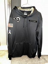 Nike Los Angeles Rams NFL Salute To Service Therma Fit Hoodie Large Clean