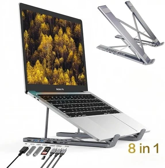 Универсальная док-станция 8-в-1 USB-C для MacBook/планшета, 4K HDMI, PD зарядка, USB 3.0 - Изображение 2 из 4