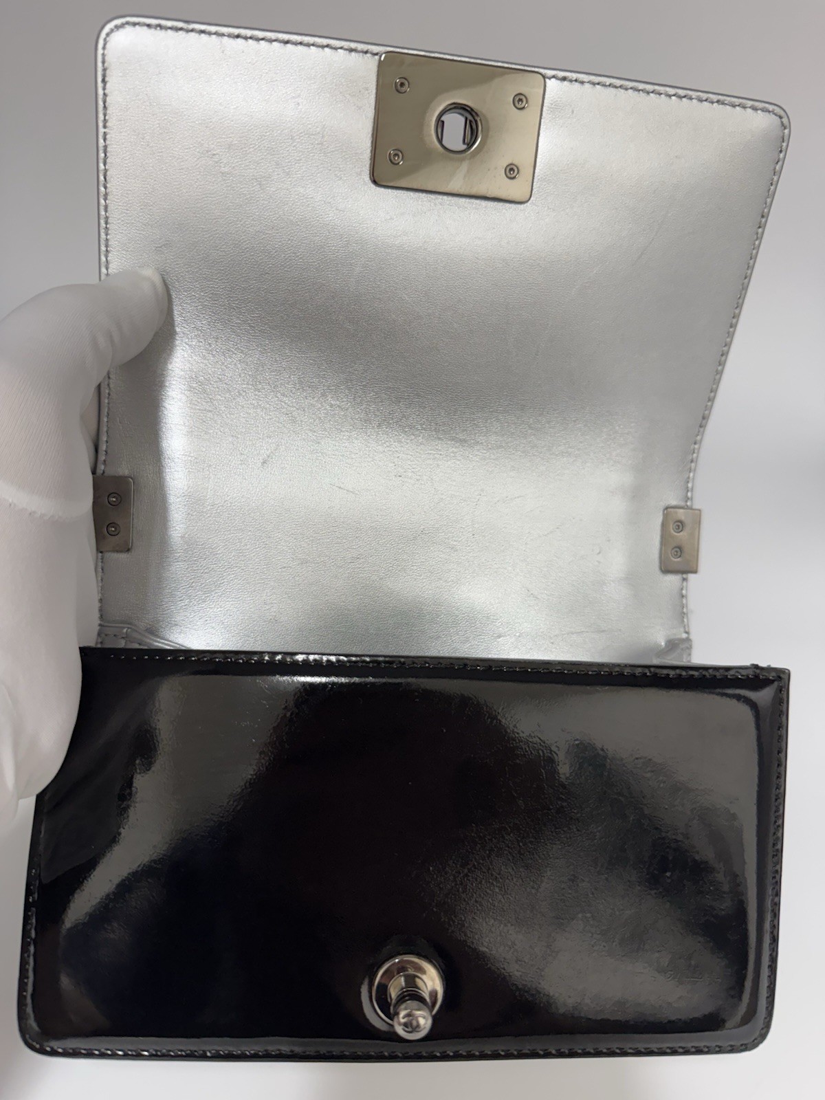 Chanel Plexiglass Pattern Two Tone Boy Bag - image 15