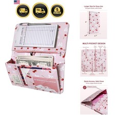 Cute Server Book for Waitress, Waiter Book with Zipper and Magnetic Pocket, C...