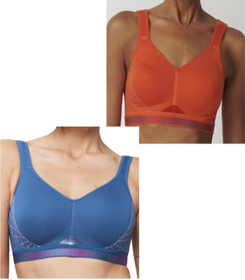 Triumph 2er Pack Sport BH Cardio Cloud P Größe 70D UVP 138,00  blau orange Set