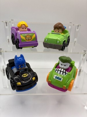 Fisher Price Little People Wheelies Autos Konvolut 4 Batman, Joker, Abschleppwagen 